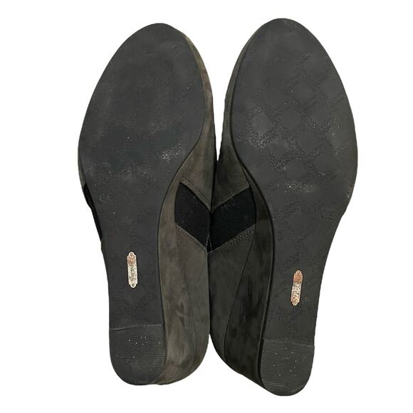 Vionic Elevated Stanton Slate Grey Suede Wedge Ankle Boots Booties - Size 10 - Picture 7 of 11